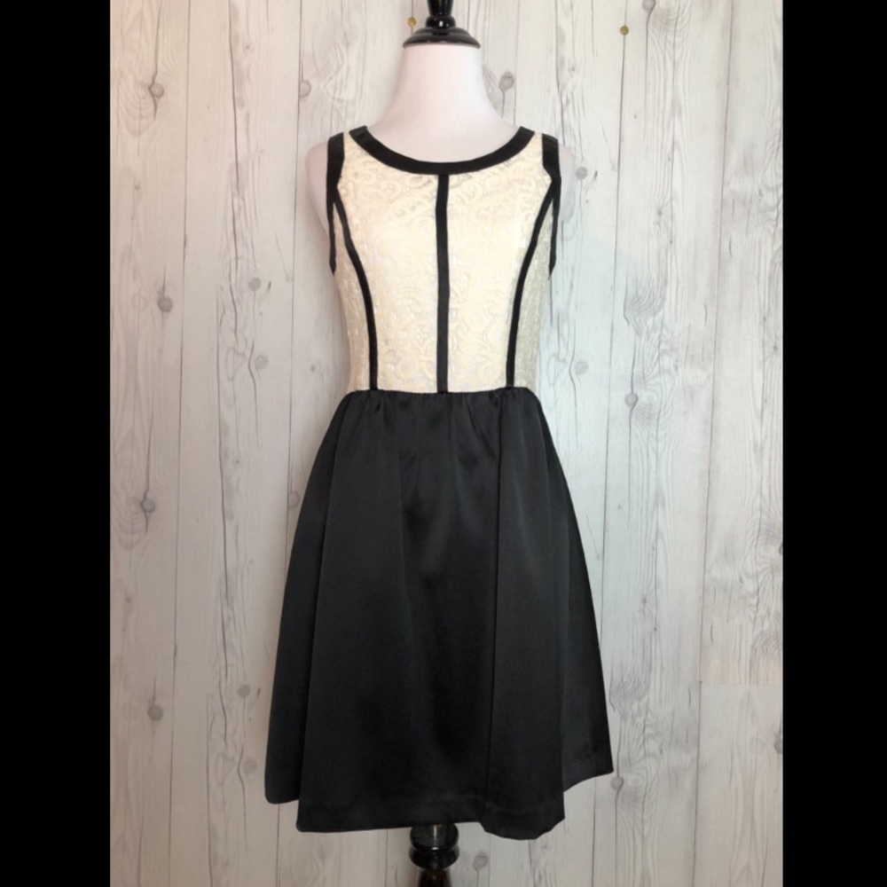 Classy black and white dress